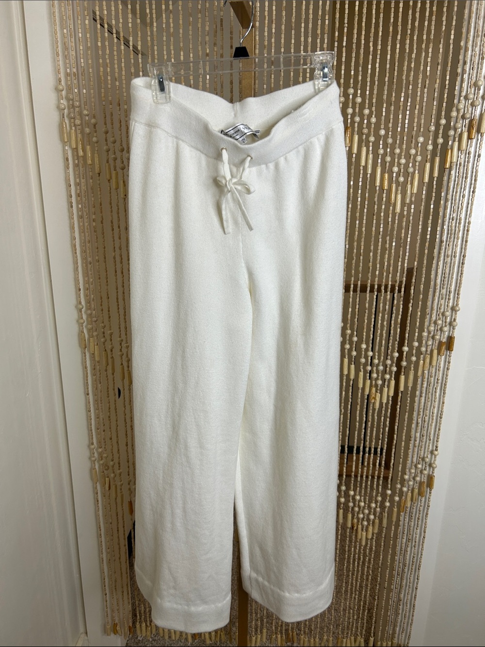Holland Cooper Cream Knit Sweater wide leg lounge pants
